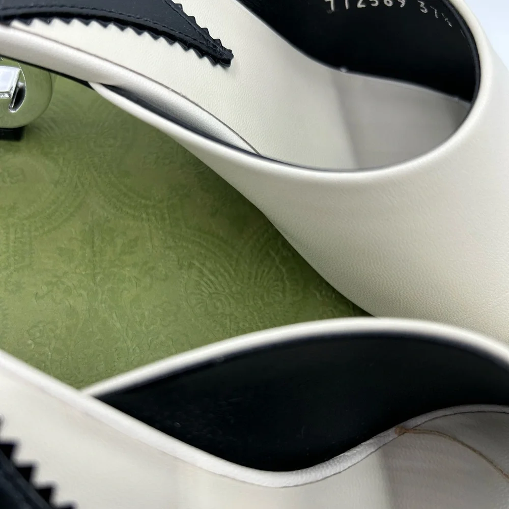 Women's Gucci interlocking G leather sandal size 37.5 made in Italy - Picture 5 of 11